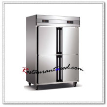 R176 Tube Style Static Cooling Double Temperature Reach In Kitchen Glass Door Refrigerator Freezer